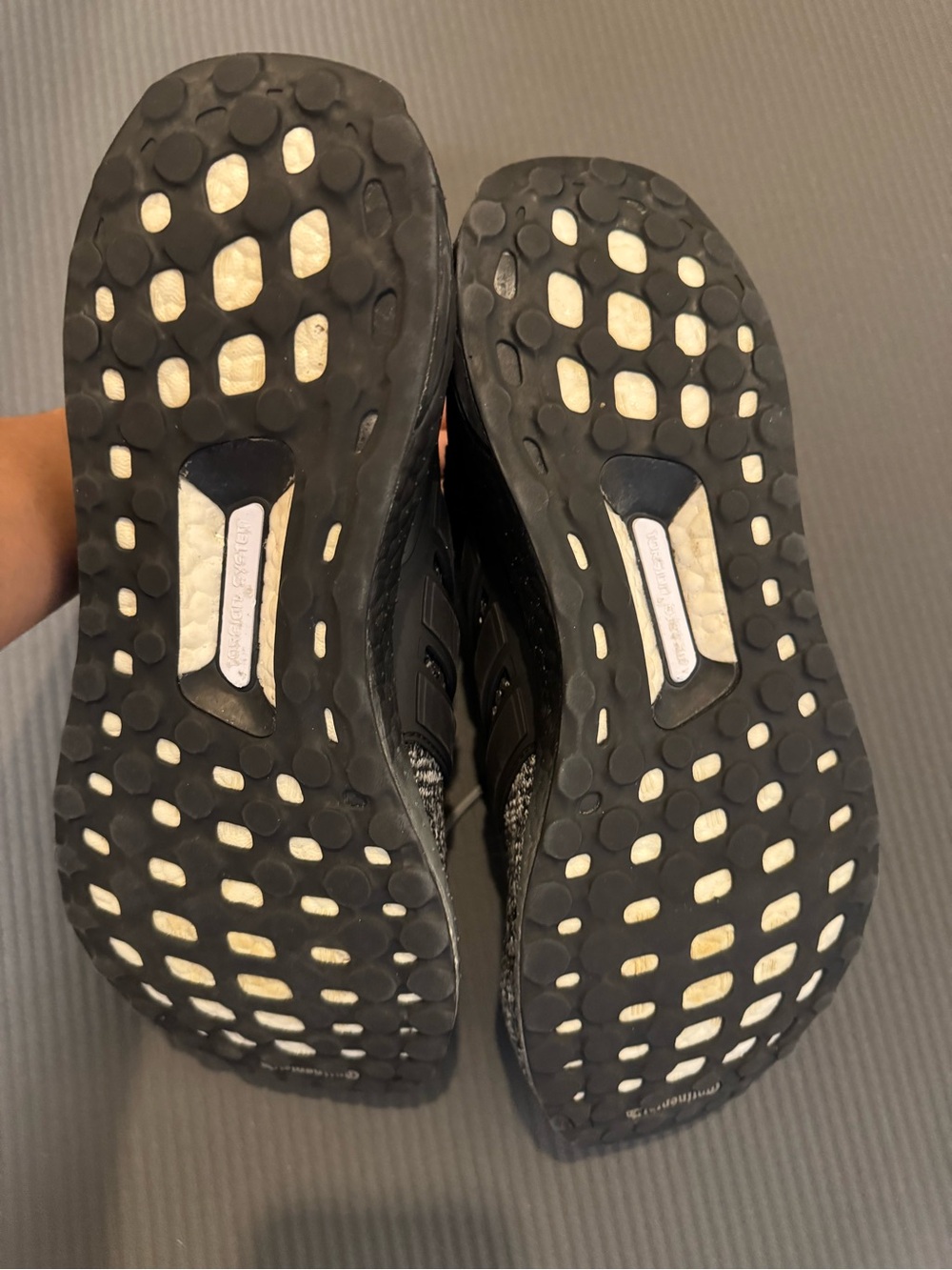 Adidas Knit Gray & Black Ultraboost Sneakers - Picture 10 of 14